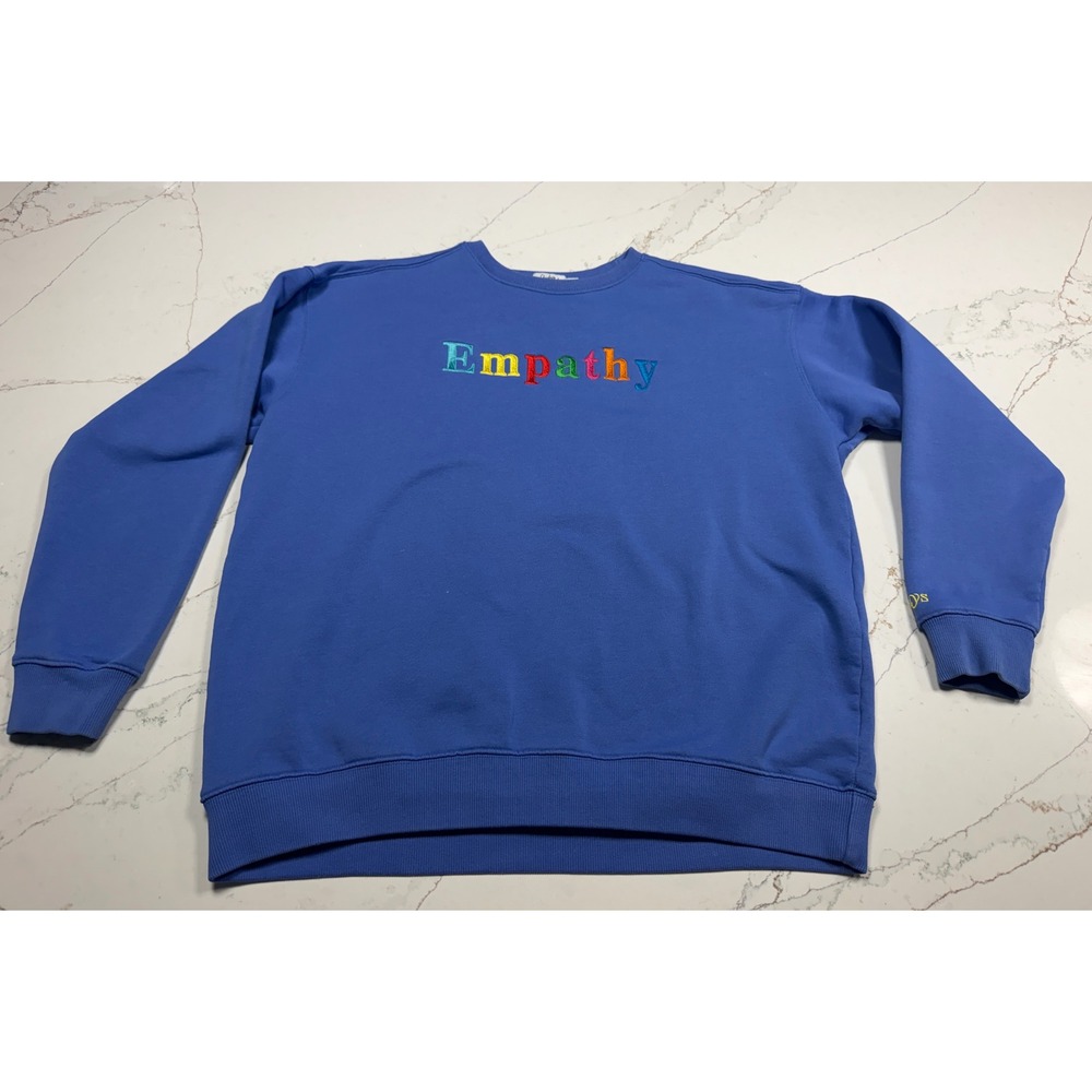 The Mayfair Group Empathy Always Blue Embroidered Oversized Sweatshirt One Size